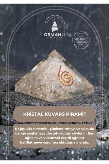 Kristal Kuvars Piramit