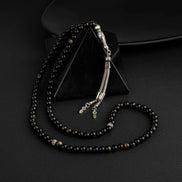 Golden Obsidyen Doğal Taş Tesbih 99’luk – 6mm El İşçiliği
