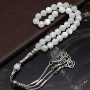 Ay Taşı Doğal Taş Tesbih – 8 mm Küre Kesim