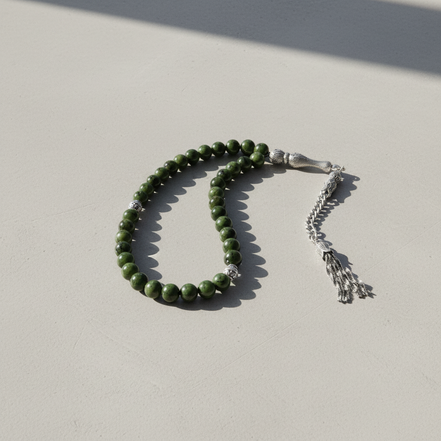 Yeşim Doğal Taş Tesbih – 33’lük / 8 mm