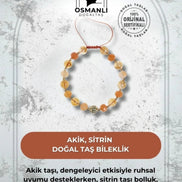 Akik ve Sitrin Doğaltaş Bileklik