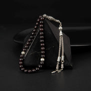 Bordo Granat (Lal) Doğal Taş Tesbih – 33’lük / 6 mm