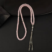 Pembe Kuvars (Gül Kuvars) Doğal Taş Tesbih 99’luk – 6mm El İşçiliği