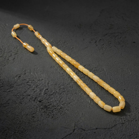 Sertifikalı Kaya Damla Kehribar Kapsül Kesim 10 mm Tesbih – Özel Kutulu – 6 gr