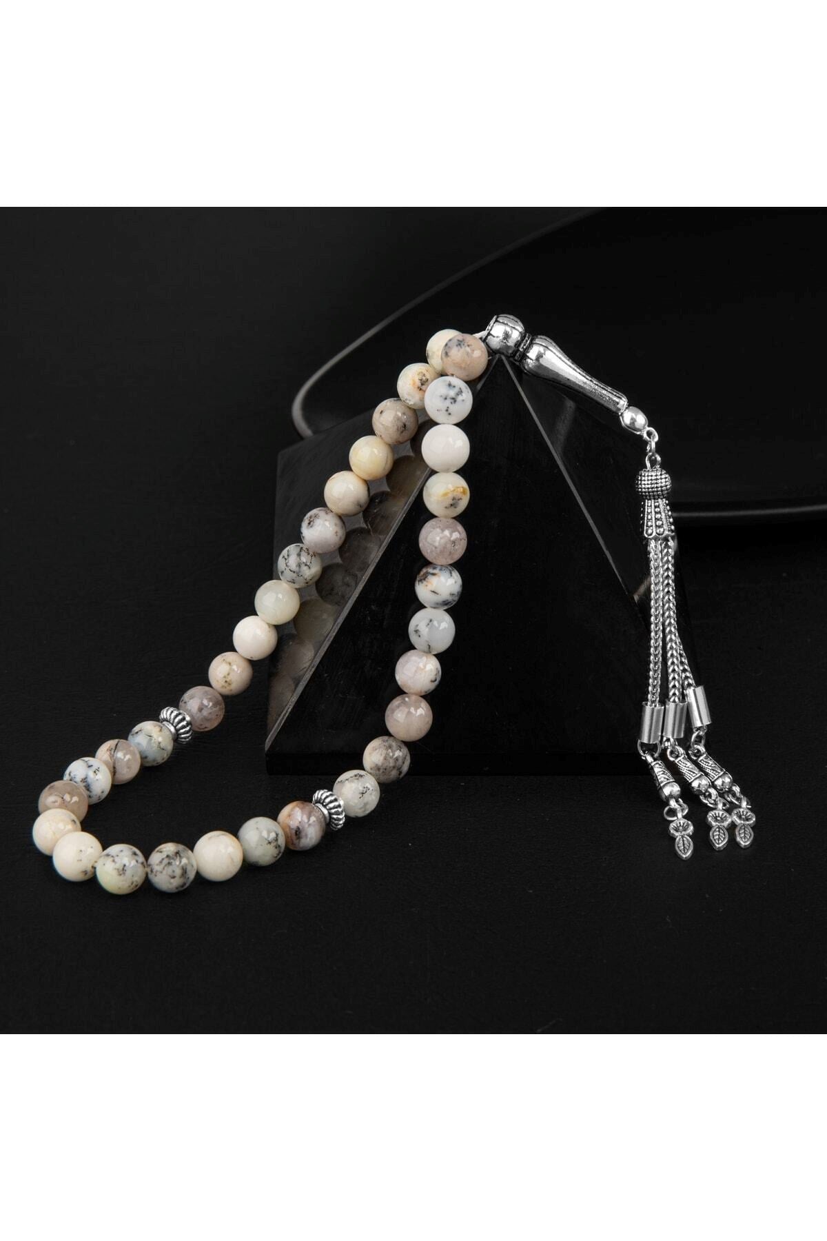 Süt Opal Doğal Taş Tesbih 33lük - 8mm
