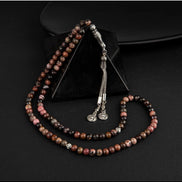 Rodonit Doğal Taş Tesbih 99luk - 6mm