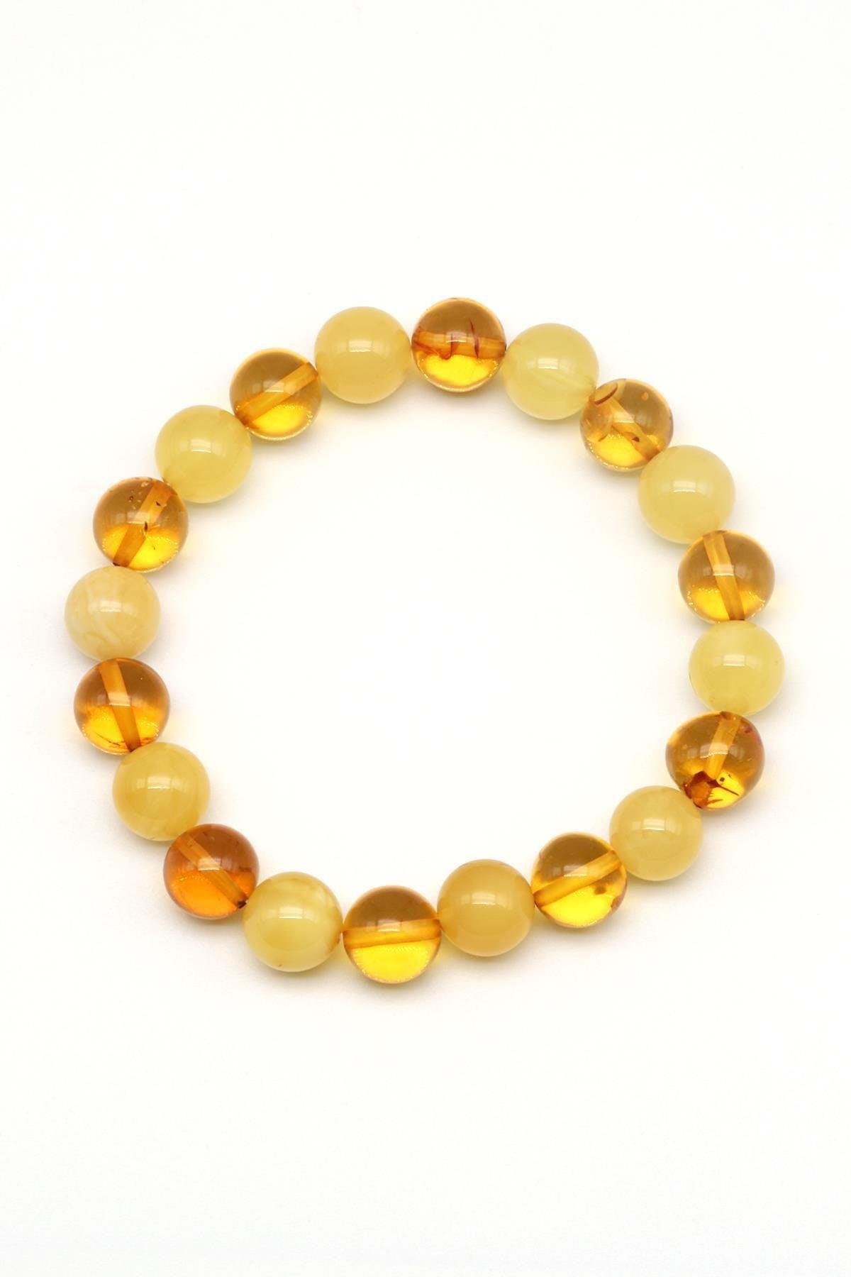 Damla Kehribar Bileklik – Ortalama 8 mm | 8,5 gr | 18 cm