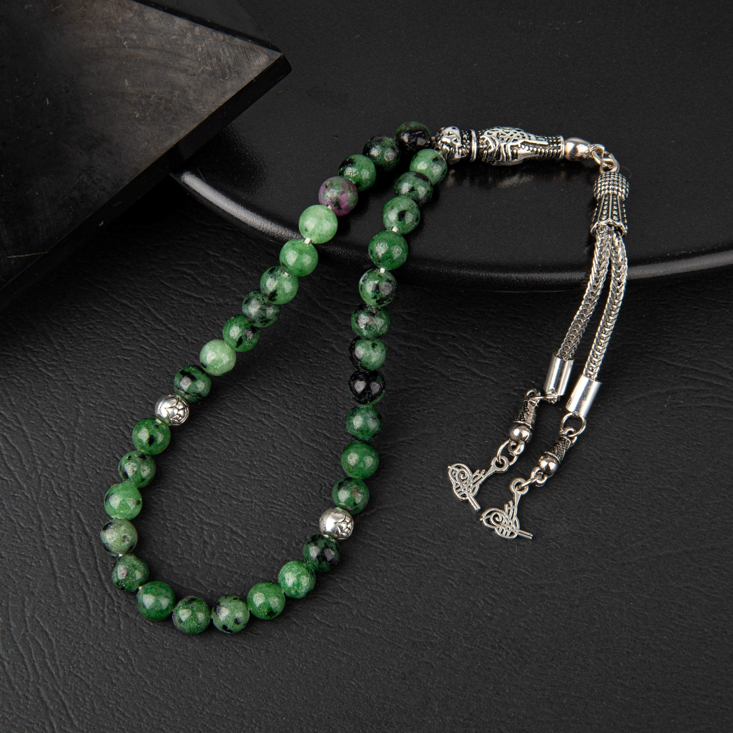 Anyolit (Ruby Zoisite) Doğal Taş Tesbih – 33’lük / 6 mm