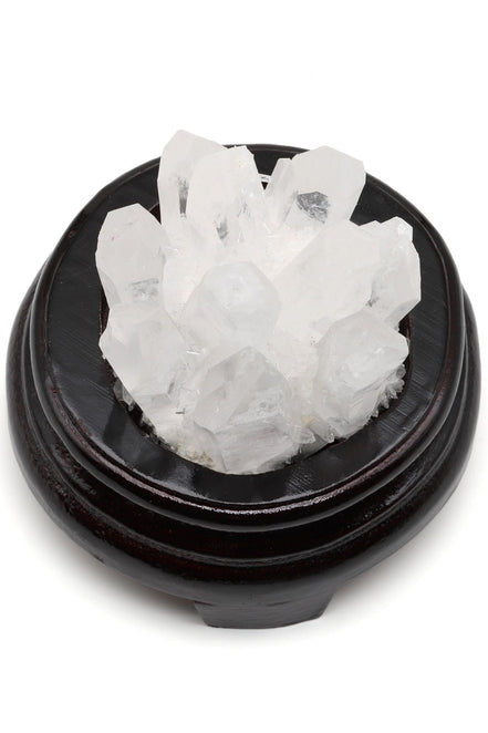 Kristal Kuvars Doğal Taş Standlı Parça – 10 × 10 cm | 429 gr