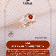 Lal 925 Ayar Gümüş Yüzük (SK:556)