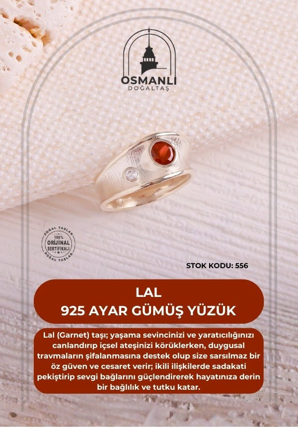 Lal 925 Ayar Gümüş Yüzük (SK:556)