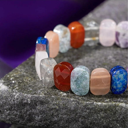 Terazi Burcu Bileklik Ametist, Dumanlı Kuvars, Güneş Taşı, Kırmızı Akik, Labradorit, Lapis Lazuli, Pembe Kuvars