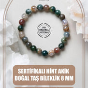 Hint Akiği 8mm Doğal Taş Bileklik