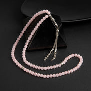 Pembe Kuvars (Gül Kuvars) Doğal Taş Tesbih 99’luk – 6mm El İşçiliği
