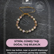 Sitrin ve Güneş Taşı Doğaltaş Bileklik