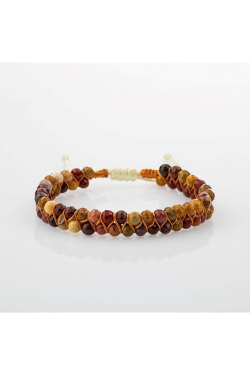 Jasper 3-4mm Çift Sıra Doğal Taş Bileklik