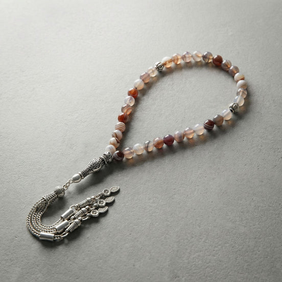 Botswana Akiği Doğal Taş Tesbih – 33’lük / 6 mm