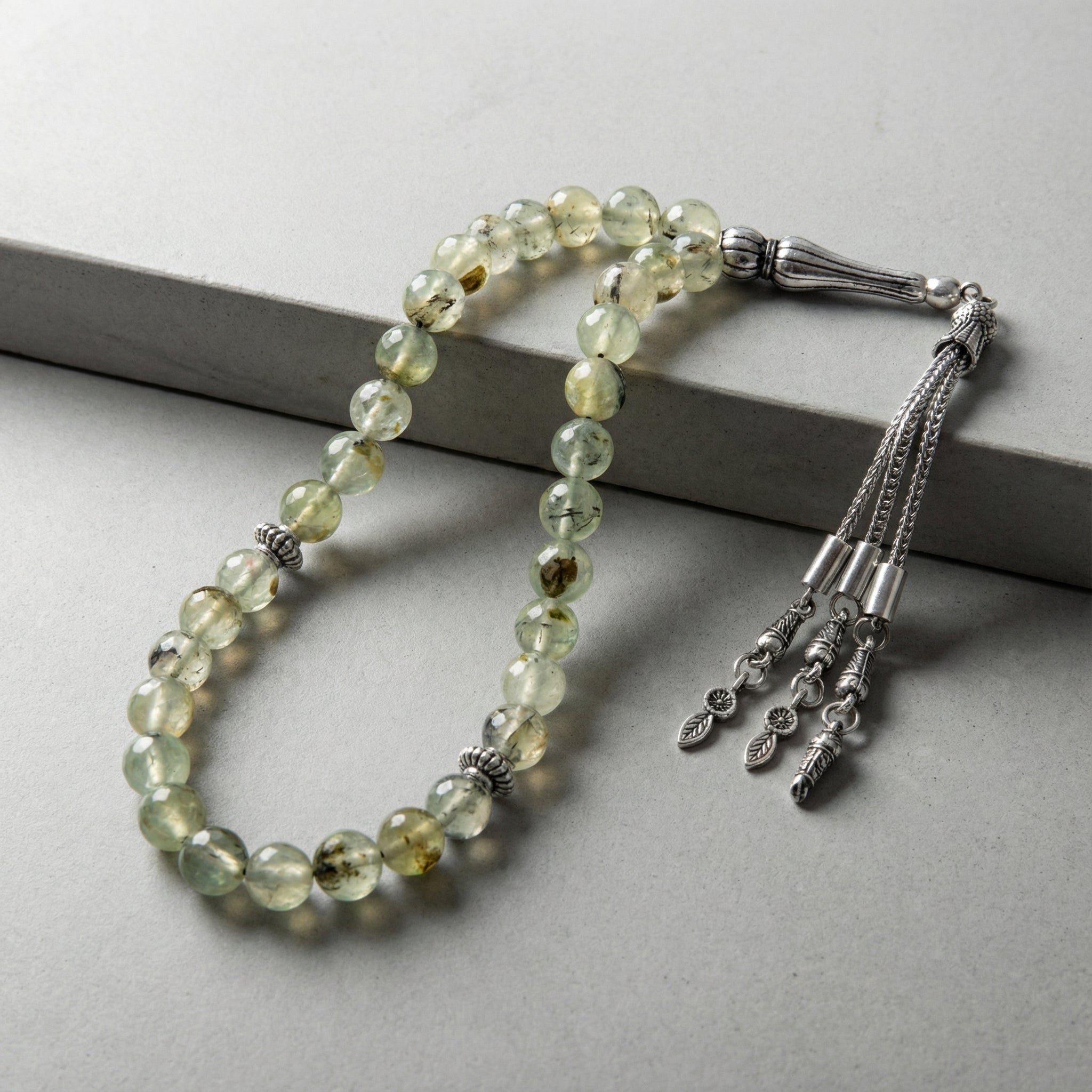 Prehnit Doğal Taş Tesbih – 33’lük / 8 mm