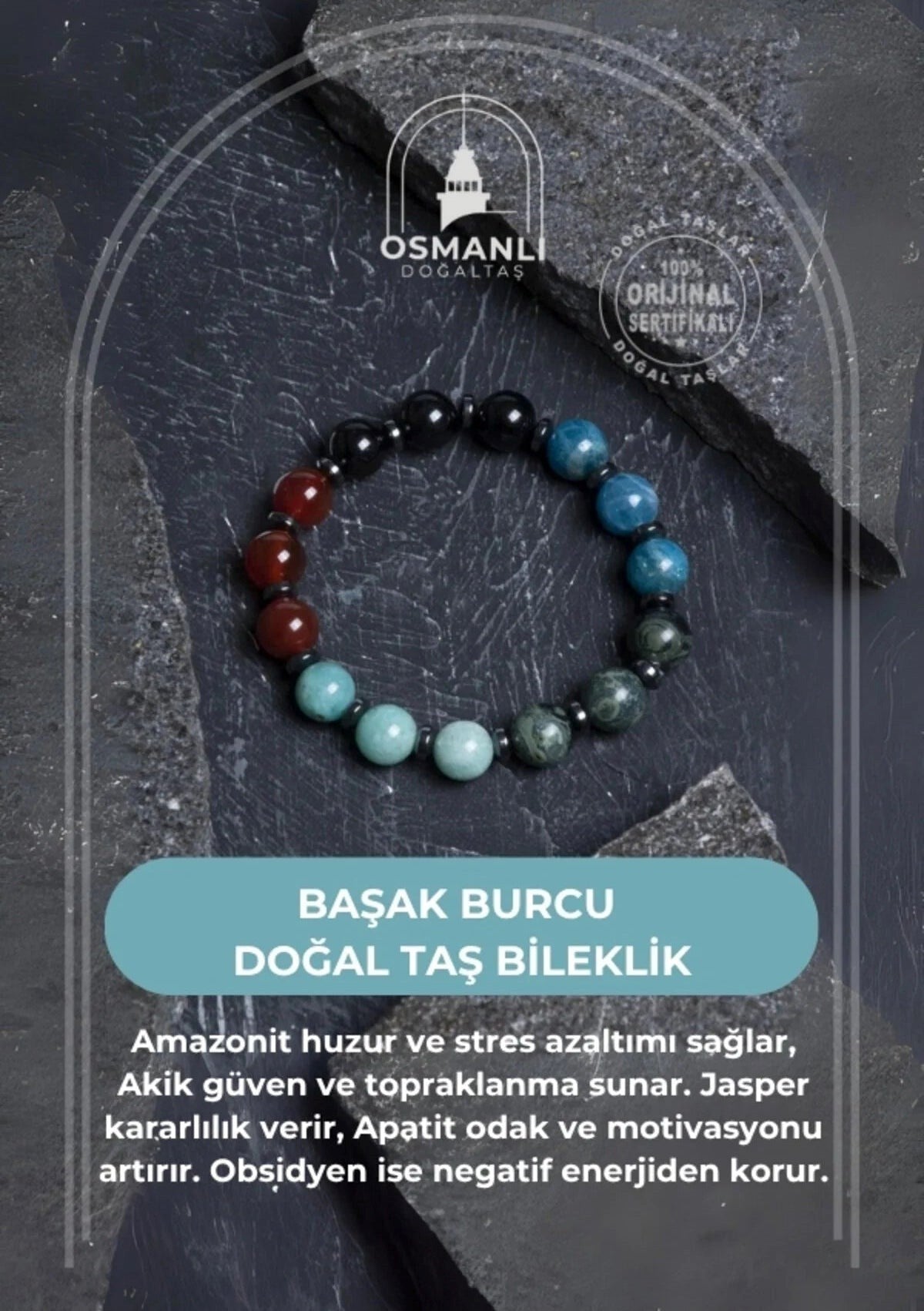 Burç Doğal Taş Bileklik-Başak Burcu