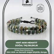 Hint Akik-Hematit Doğal Taş Bileklik