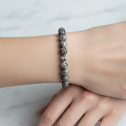 Gri Jasper 6mm Doğal Taş Bileklik