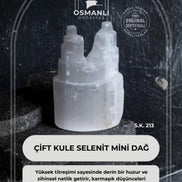Çift Kule Selenit Mini Dağ (S.K.213)