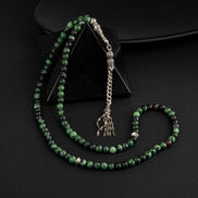 Anyolit (Ruby in Zoisite) Doğal Taş Tesbih – 99’luk / 6 mm