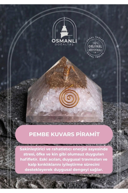 Pembe Kuvars Piramit