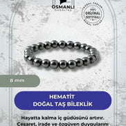Hematit 8mm Doğal Taş Bileklik