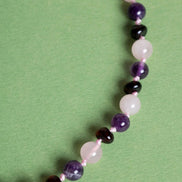 Bebek Kehribar Kolye-ametist-kehribar-pembe Kuvars (33-35 CM)