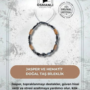 Orijinal Jasper Hematit Doğal Taş Bileklik