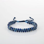 Lapis Lazuli 3-4mm Çift Sıra Doğal Taş Bileklik