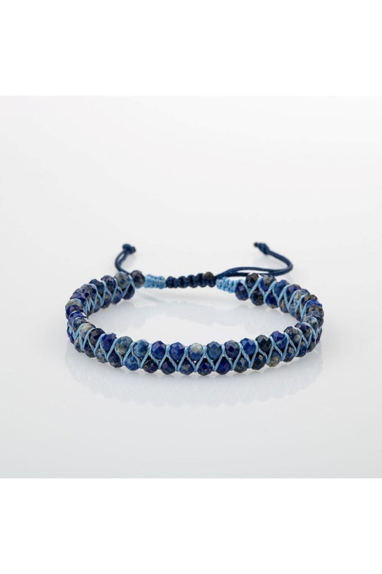Lapis Lazuli 3-4mm Çift Sıra Doğal Taş Bileklik