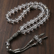 Kristal Kuvars Doğal Taş Tesbih – 8 mm Küre Kesim