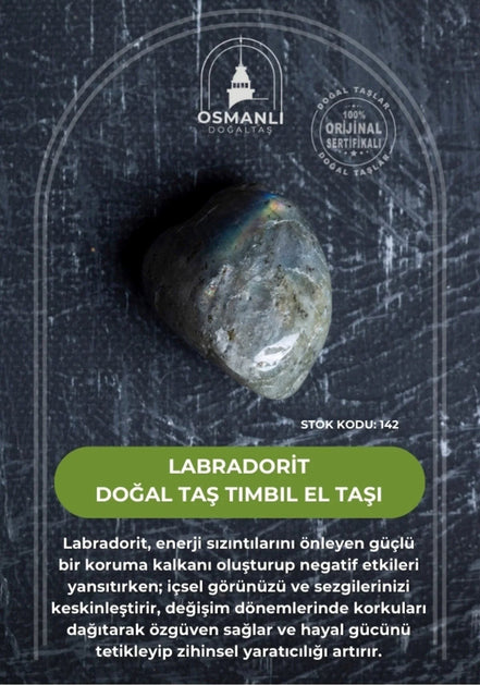 Labradorit Doğal Taş Tımbıl El Taşı (SK:142)