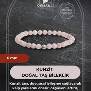 Kunzit 6mm Doğal Taş Bileklik
