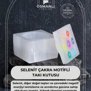 Selenit Çakra Motifli  Takı Kutusu