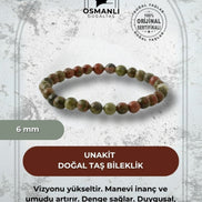 Unakit 6mm Doğal Taş Bileklik