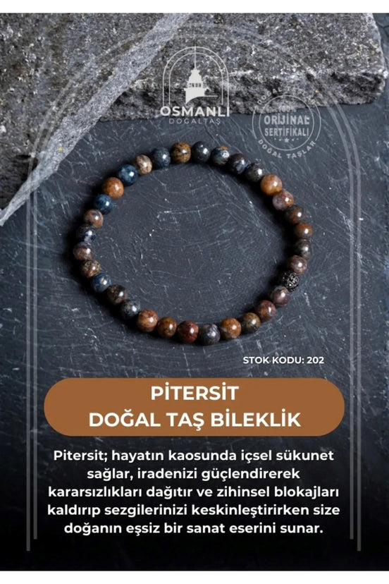 Pitersit Doğal Taş Bileklik 6 mm (SK:202)