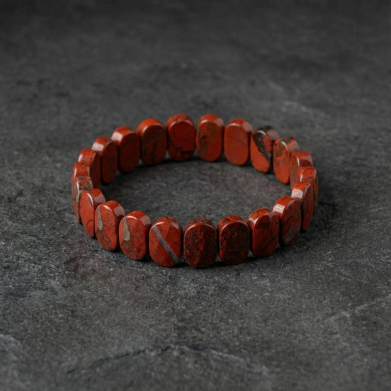 Jasper Doğal Taş Geniş Kesim Bileklik (Rolex Stil)
