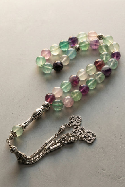 Florit Doğal Taş Tesbih – 10 mm Küre Kesim