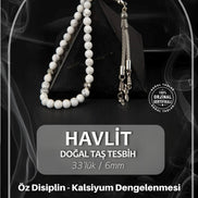 Havlit Doğal Taş Tesbih 33lük - 6mm
