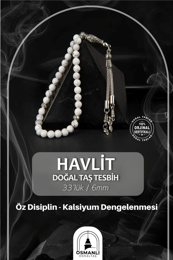 Havlit Doğal Taş Tesbih 33lük - 6mm