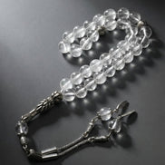 Kristal Kuvars Doğal Taş Tesbih – 8 mm Küre Kesim