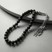 Siyah Lav Taşı Doğal Taş Tesbih – 33’lük / 8 mm