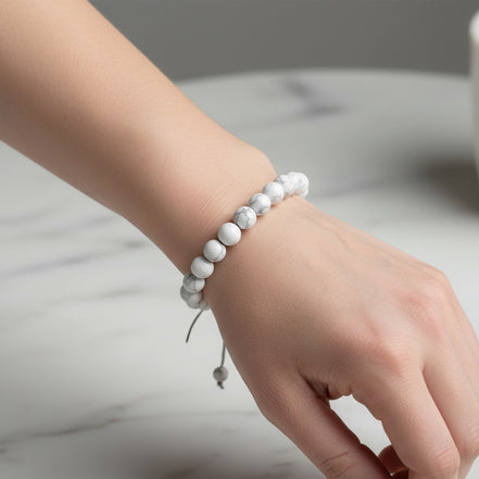 Havlit 8 mm Merdiven Kapama Doğal Taş Bileklik – El İşçiliği