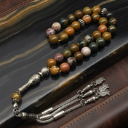 Ocean Jasper Doğal Taş Tesbih – 8 mm Küre Kesim