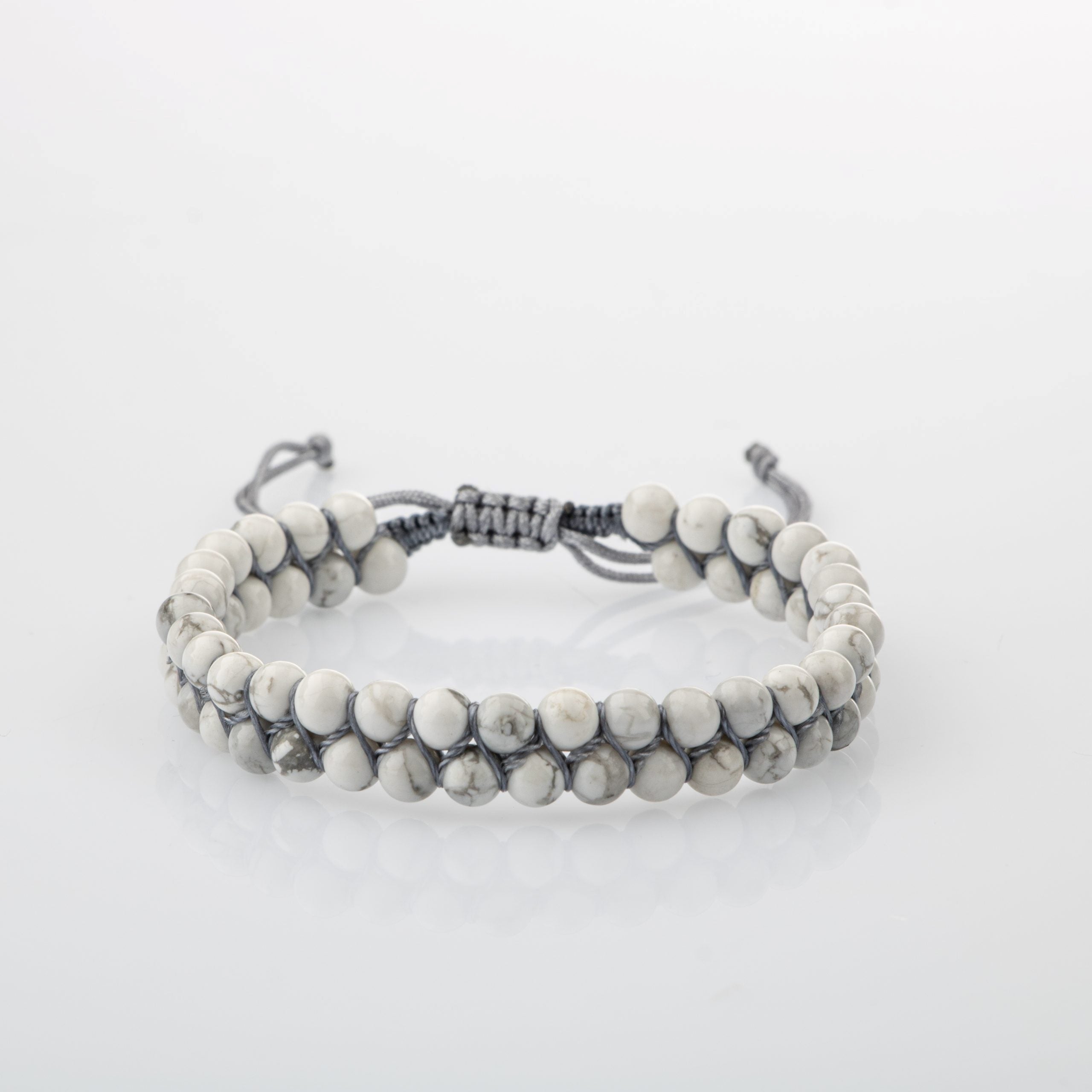 Havlit 4 mm Çift Sıra Doğal Taş Bileklik – Unisex El İşçiliği