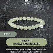 Prehnit 8mm Doğal Taş Bileklik