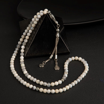 Süt Opal Doğal Taş Tesbih – 99’luk / 6 mm